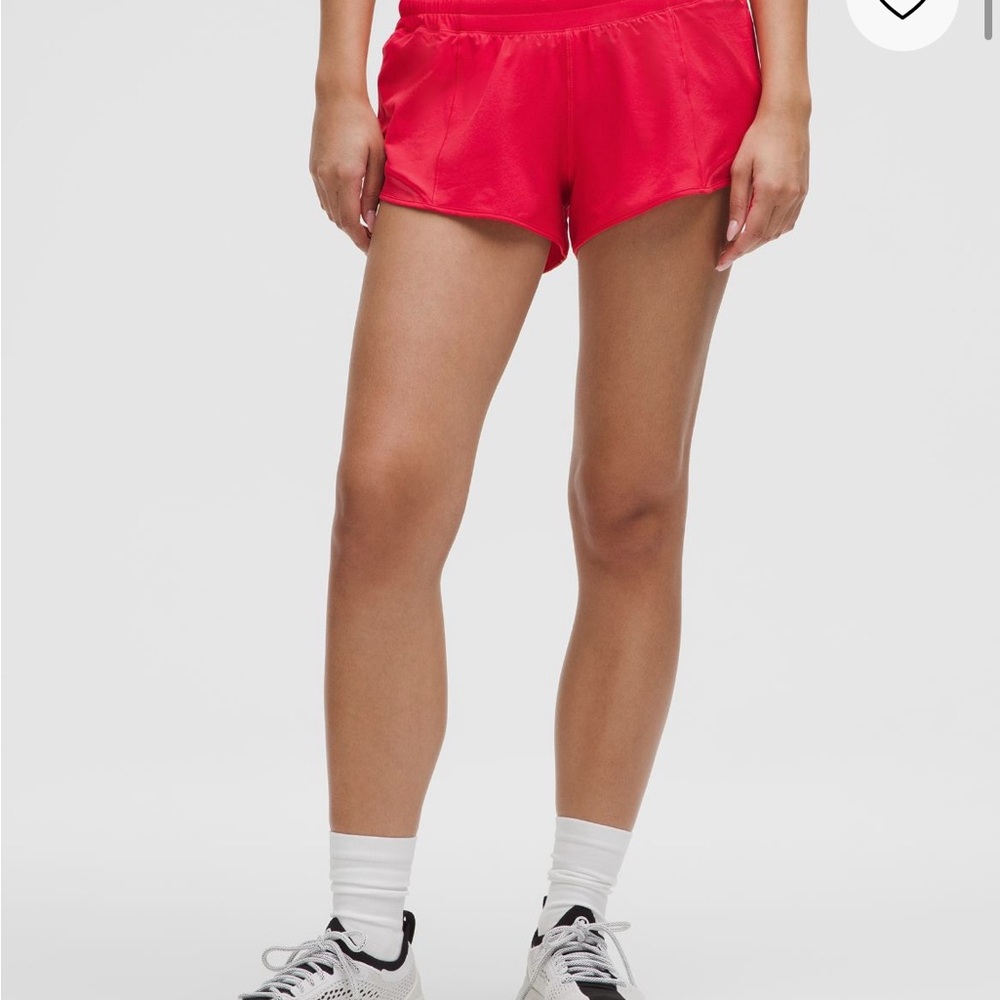 Women's Red Athletic Shorts